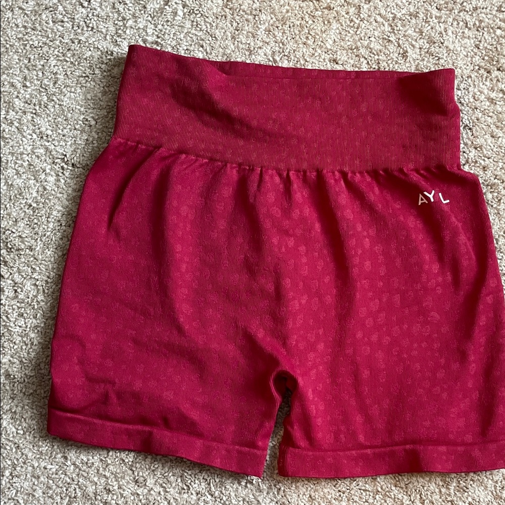ABYL Yoga Women's Vibrant Red Bike Shorts - Picture 4 of 5
